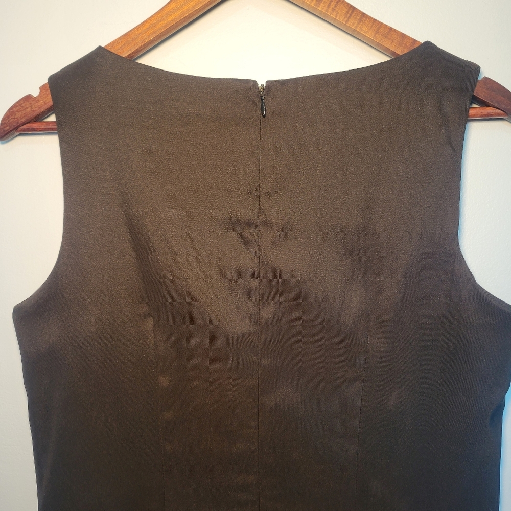 ABG Black Sleeveless Sheath Dress Womens Size 8 Fully Lined - Picture 4 of 10